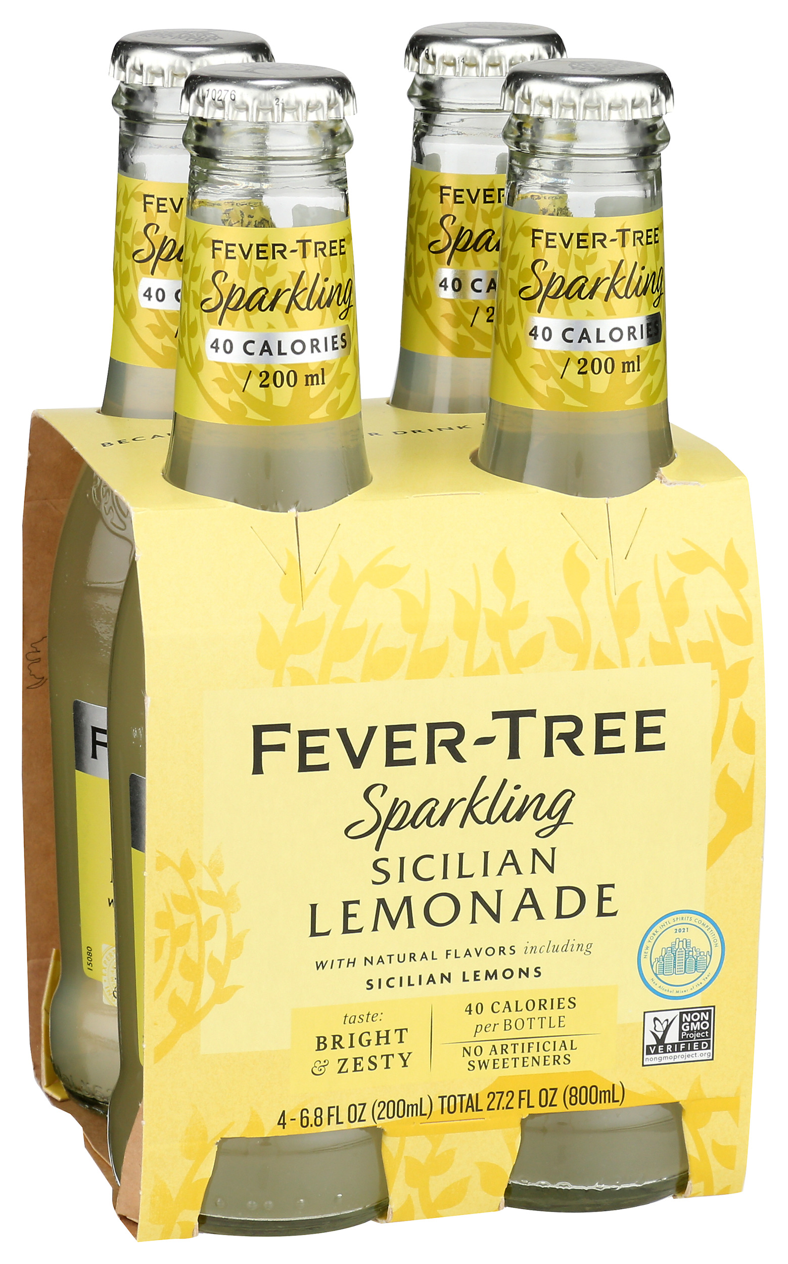 Fever-Tree Sparkling Sicilian Lemonade 6X4X200Ml 27.2 Fluid Ounce Pack Of 6