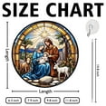thumbnail image 2 of Nativity Scene Stained Glass Suncatcher, Nativity Scene Glass Suncatchers for Windows For Merry Christmas, 2 of 7