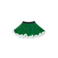 thumbnail image 4 of Nyeemya Kids Girls Miss Claus Soft Velvet Dance Skirt Christmas Costume Party Mini Skirt for Green 10, 4 of 5