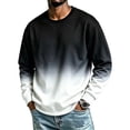 thumbnail image 2 of Loose Hoodless Sweatshirts for Men Gradient Color Long Sleeve Crew Neck Fashion Casual Pullover Tops Multicolor 017 M, 2 of 5