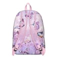 thumbnail image 4 of Floral Butterfly Pattern Canvas Bookbag – Large Capacity Travel Backpack with Durable Oxford Material and Anti-theft Features for Female Professionals, Students, and Outdoor Enthusiasts, 4 of 5