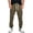 Olive Green, variant on ProGo USA Men's Joggers Sweatpants Basic Fleece Marled Jogger Pant Elastic Waist (Black, Large)