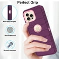 thumbnail image 4 of Asuwish Compatible with iPhone 16 Pro Max 6.9 inch Phone Case Hybrid Rugged Shockproof Hard Protective Drop Proof Full Body Heavy Duty Mobile Cell Cover for iP16M i16 ProMax 16ProMax Women Men Purple, 4 of 7