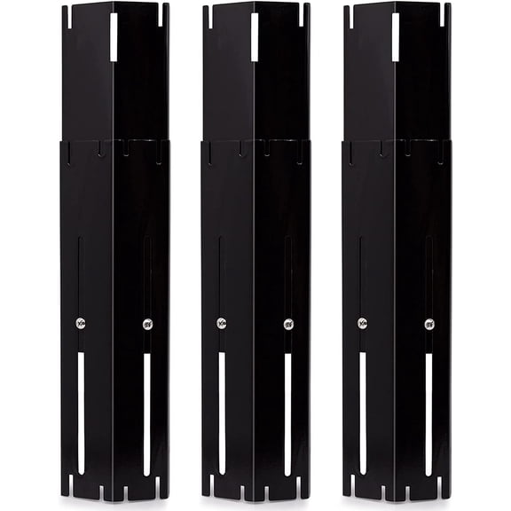 Universal Adjustable Grill Heat Plates Tents/Heat Shields/Burner Covers/Flavorizer Bars, BBQ Grill Replacement Parts, Porcelain Steel, 3-Pack