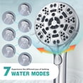 thumbnail image 2 of Wowow Single Handle 7 -Spray Wall Mount Shower Faucet 1.8 GPM with Adjustable Head in Brushed Nickel (Valve Included), 2 of 8