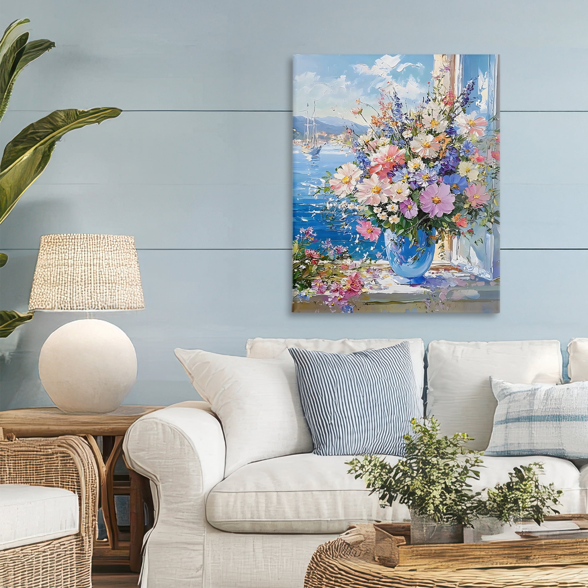 Stupell Industries Beautiful Bouquet on Ledge Canvas Wall Art, design by Creative Studio