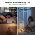 thumbnail image 3 of LED Rechargeable Cordless Aluminum Table Lamp, 3000K Warm White, 3 Settings Brightness, 4000mAh Battery Powered Operated Table Light, Modern Bedside Lamp,Pack of 2., 3 of 6
