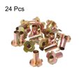 thumbnail image 3 of M8x22mm T-Nuts 4 Pronged Tee Nut Carbon Steel Color Zinc Plating 24 Pack, 3 of 5