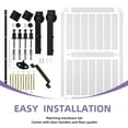 thumbnail image 3 of Uforic 48" x 84" Silding Barn Door,with Hardware Kit Rail,and Handle,Pulleys, White, 3 of 9