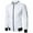 White, variant on SwiftWear Bomber Jacket for Men, Man Solid Color Zipper Stand Collar Coat Outwear Black S