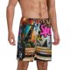 thumbnail image 2 of Balery Graffiti Lamp Urban Scene Pantalones cortos de pijama de punto de algodón para hombre con cinturilla y bolsillos-Medium, 2 of 6