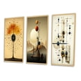 thumbnail image 3 of Designart "Retro Illustration Infinite Possibilities" Modern Geometric Framed Wall Art Set Of 3 - Yellow Abstract Frame Gallery Set For Office Decor, 3 of 6