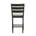 thumbnail image 2 of Contemporary Charcoal Finish Counter Height Dining Chair 4pc Set Fabric Upholstery Wooden Furniture, 2 of 5