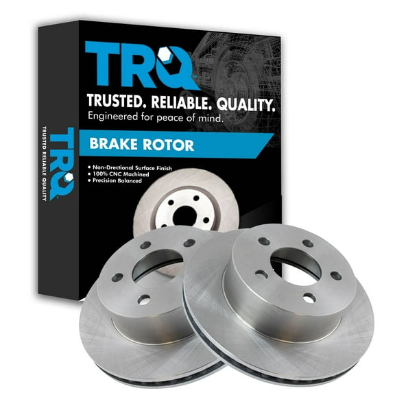 TRQ Front Disc Brake Rotors Pair Set Kit for Jeep Wrangler Cherokee BRA75351 Fits select: 1997-2006 JEEP WRANGLER / TJ