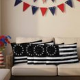 thumbnail image 3 of 2 Pack Outdoor Waterproof Throw Pillows,USA Flag Independence Day Decorative Rectangle Pillow Case Patio Pillows for Chair Couch Sofa 20x12in, 3 of 9