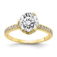 thumbnail image 1 of 10K Yellow Gold Tiara Collection Polished CZ Ring, 1 of 1