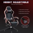 thumbnail image 4 of Vinsetto Computer Gaming Chair, PU Leather Office Desk Chair, Black, 4 of 10