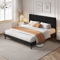 thumbnail image 2 of Bed Frame with Headboard,Upholstered Platform Bed with Wood Slats Support, No Box Spring Needed, Easy Assembly, Noise Free, Beige Velvet, 2 of 10
