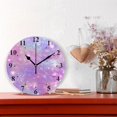 thumbnail image 2 of Pink Sky with Stars Black 10 inch Wall Clocks Non Ticking Easy to Read Battery Decorative for Home Bathroom Kitchen Bedroom Living Room, 2 of 8