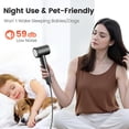 thumbnail image 6 of Hair Dryer 160000 RPM Ionic Fast Drying Professional Lightweight with Diffuser Magnetic Nozzle 4 Temperatures 2 Speeds Low Noise Travel Black, 6 of 6