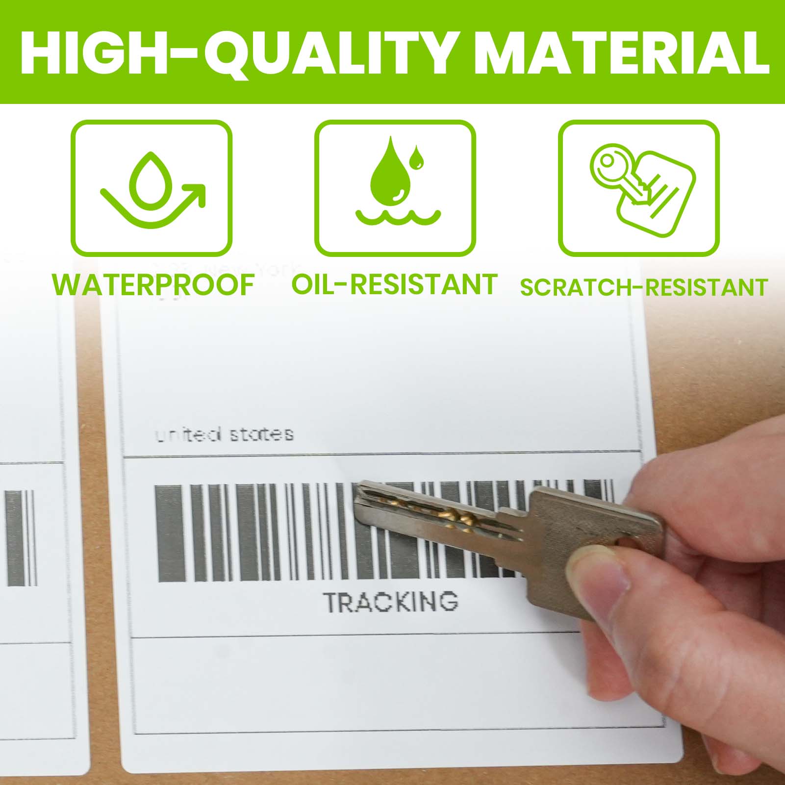 ADHES 4x6 Thermal Shipping Labels 4 Pack, 220 Labels per Roll (880 Total) – Strong Adhesive, Commercial Grade Direct Thermal Printer Labels for Mailing, Packaging, USPS, UPS, FedEx