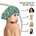 thumbnail image 6 of cute bees flowers Silk Bonnet for Sleeping Women Men, Adjustable Elastic Satin Bonnet Bonnet for Sleeping, Soft Similar Silk Curly Cuteness Hair Bonnet for Sleeping, 6 of 7
