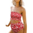 thumbnail image 1 of Maillots de Bain Bandeau 2 Pièces Taille Haute pour Femmes, 1 of 4