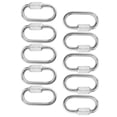thumbnail image 3 of Stainless Steel Clip, Portable M3.5 Heavy Duty Corrosion Resistance Multipurpose Load Bearing Buckle   For Key Rings For Camping, 3 of 8