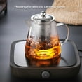 thumbnail image 5 of Glass Teapot with Stainless Steel Removable Infuser for Loose Leaf Tea, Bonus Tea Kettle & Infuser Coaster, 950Ml, 5 of 5