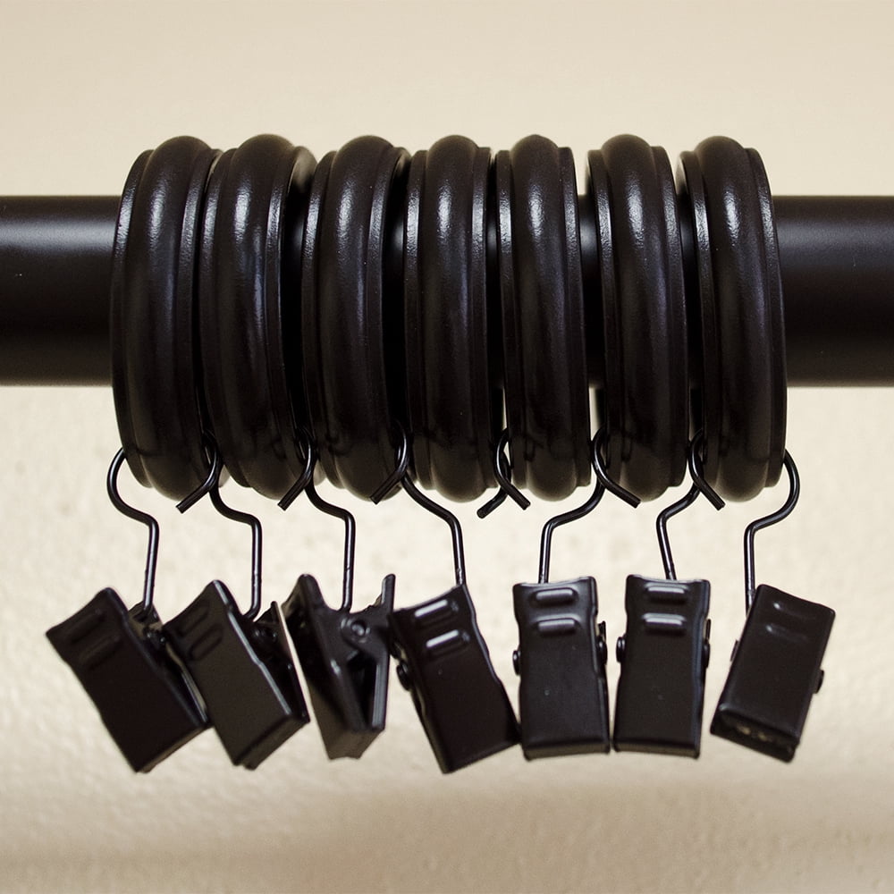 Lumino 1" Dark Oil Rubbed Bronze Clip Rings (7 pack)