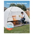 thumbnail image 4 of Portable Paint Booth Tent, 115.35 x 90.55 x 74 inch Painting Tent Station, Spray Shelter with Built-in Floor & Mesh Screen, Large Space, Spray Painting Tents for Cupboard, Chairs, Tables, 4 of 6