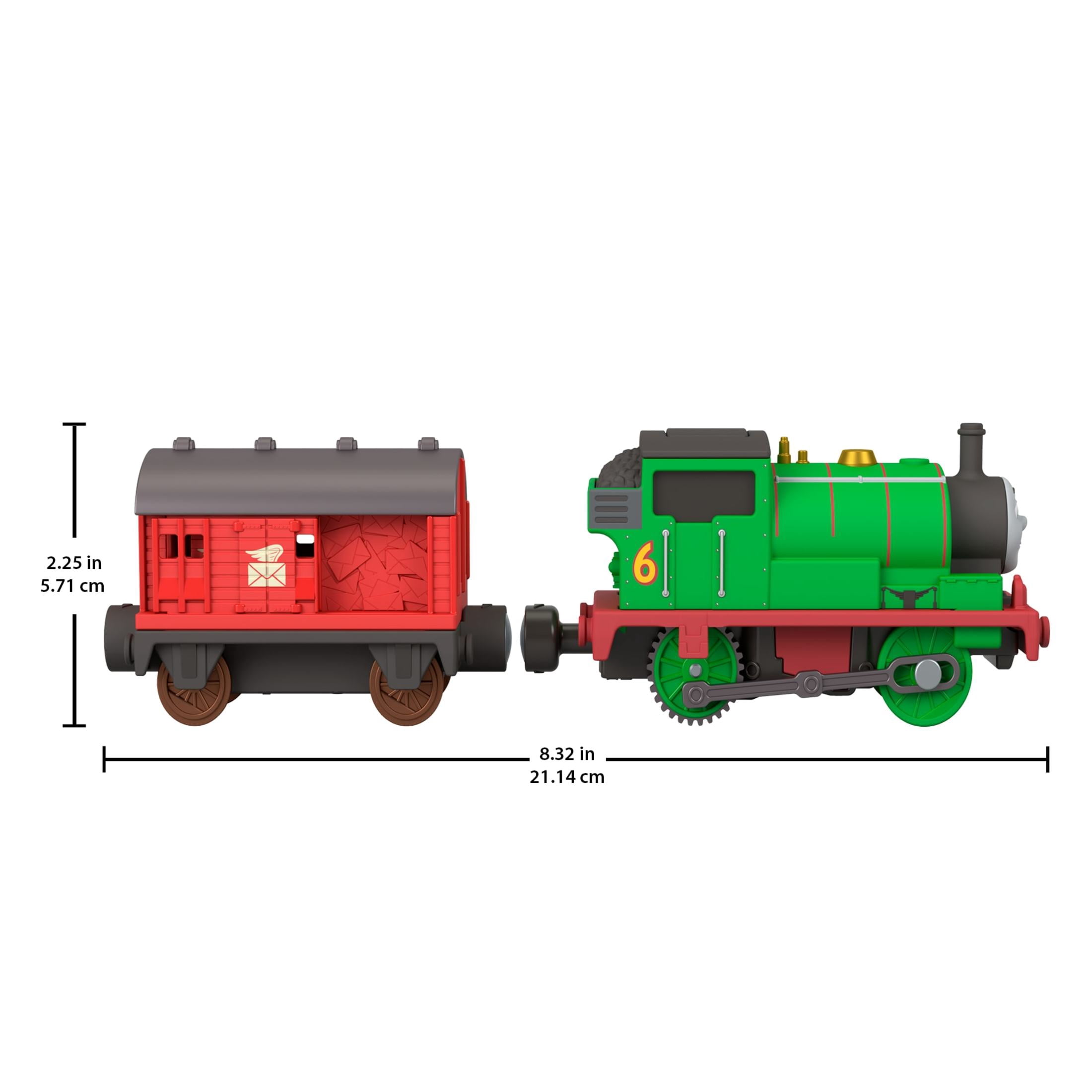 Thomas & Friends by Fisher-Price Motorized Train, Battery-Powered Toy Engine Percy & Mail Car