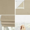 thumbnail image 3 of Sun Zero Morin Velvet 100% Blackout Cordless Roman Shade, 35"W x 64"L, Beige, 3 of 8