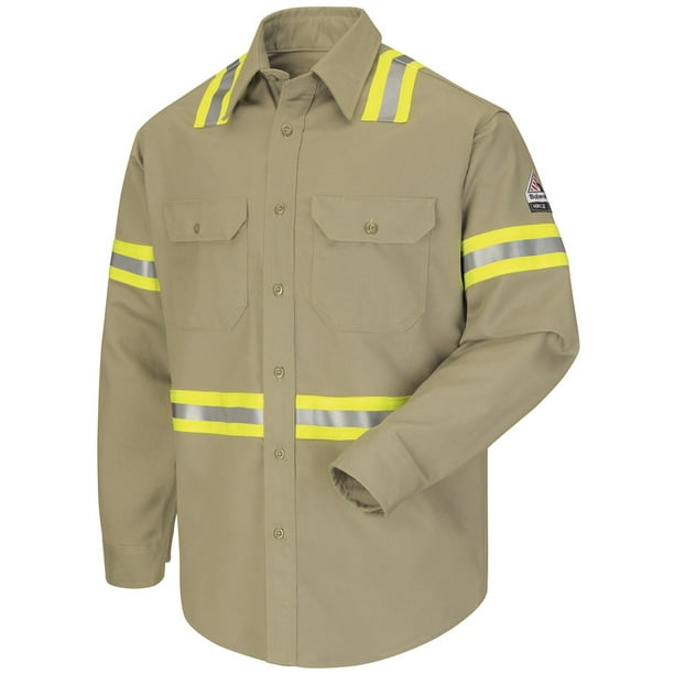 Bulwark Bulwark Enhanced Visibility Uniform Shirt SLDT Khaki XL