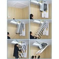 thumbnail image 6 of Hidden Telescopic Folding Ladder Orange 10.5ft/13Steps Al-Mg Alloy 31.5x35.4in, 6 of 11