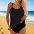 thumbnail image 2 of Tummy Control Tankini Swimsuits for Women Two Piece Bathing Suit Modest Cut Out Beach Swim Suit 2026 Black M, 2 of 9