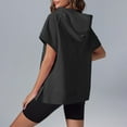 thumbnail image 4 of Ruyang Womens Oversized Short Sleeve Half Zip Hoodies 2024 Fashion Summer Sweatshirts with Pockets Dressy Casual Fashion Pullover Tops, 4 of 5