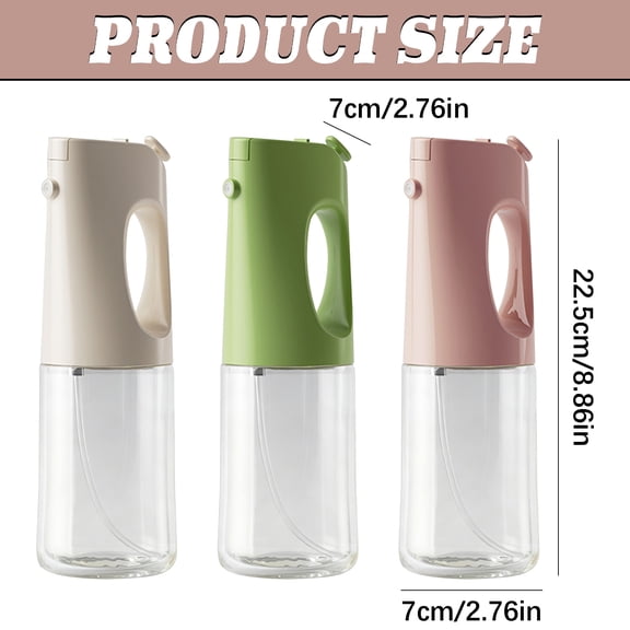 2 In 1 No Leak Glass Oil Sprayer For Kitchen, 400ml Drip Free Olive Oil Dispenser Bottle With Anti-Clog Nozzle, Ideal For BBQ Baking Salad Air Fryer Cooking