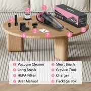 NEXPOW Cordless Handheld Vacuum Pink, 10000Pa Car Vacuum Cleaner, 50Min Runtime 7800mAh, LED Light & Charger, Lightweight 1.9lb for Home Car Pet Hair