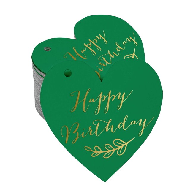 Inkdotpot Étiquette en Papier Doré Joyeux Anniversaire 50 Pcs