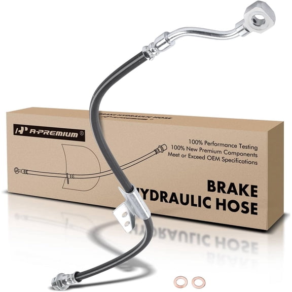 A-Premium Front Passenger Side Brake Hydraulic Hose Compatible with Chevy and GMC Models - Tahoe 1995-2000, Yukon 1992-1999, C1500 1988-1999, C2500 1988-1998, C1500 Suburban 1992-1999, C2500 Suburban