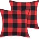 thumbnail image 1 of Juego de 2 fundas de almohada, funda de almohada de 18.0 x 18.0 in, fundas de almohada a cuadros de búfalo, almohadas decorativas para sofá, decoraciones navideñas,, 1 of 4
