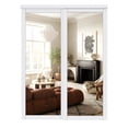 thumbnail image 3 of 60" x 80" Height Mirror Sliding Closet Doors Forested With Silent Sliding Rollers, Contemporary Design For Walk-In Closets And Nursery Rooms, 3 of 8