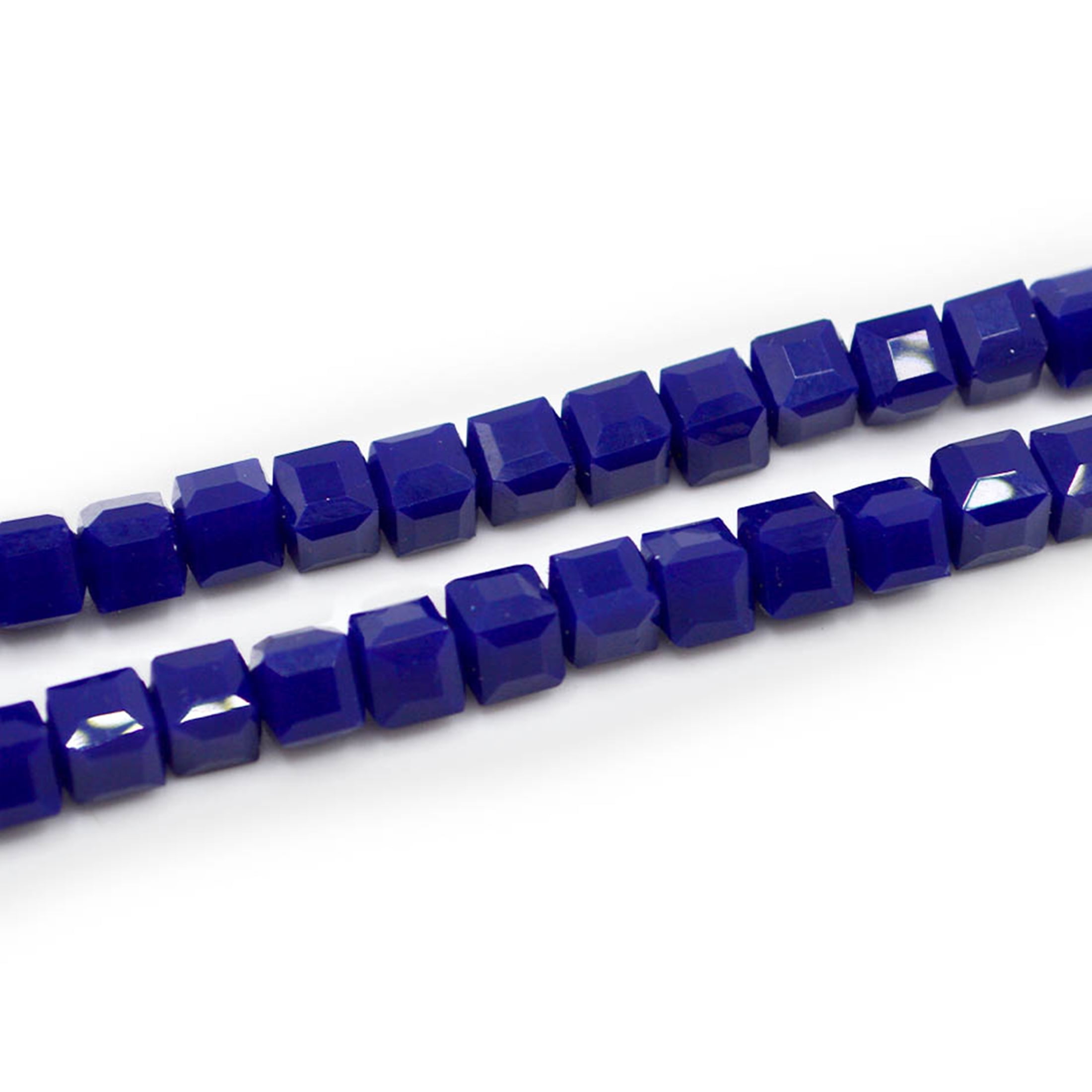 (3 pack) Jesse James Beads Navy Cube Glass Bead – Multi-Purpose Craft Bead for Ages 16+, Unisex, 1 Piece