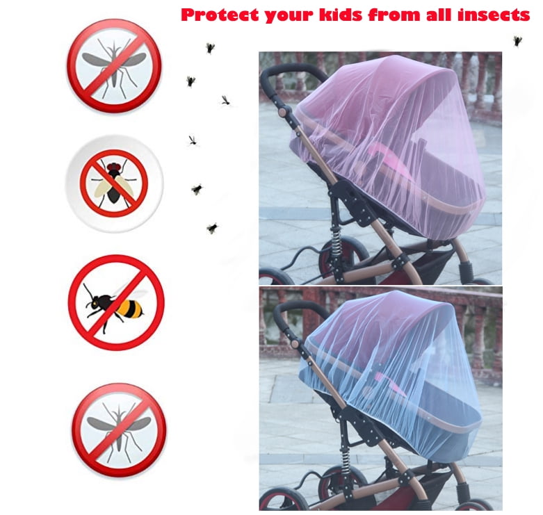 Universal Baby Stroller Pushchair Mosquito Net Mesh Cover for Pram Car Seat SS 