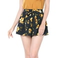 thumbnail image 3 of DARING DIVA Juniors Self Bow Tie Elastic High Waist Summer Beach Culottes Shorts, 3 of 6