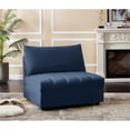 thumbnail image 3 of Meridian Furniture Jacob Velours Bleu Marine Sans Accoudoirs, 3 of 8