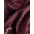 thumbnail image 5 of Burgundy Sheer Embroidered A-Line Mini Skirt For Women, 5 of 5