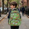 thumbnail image 5 of FKELYI Green Soccer Goal Print Kids Backpack for Elementary Student 17 Inch Schoolbag Primary School Bookbag Casual Daypack Travel Rucksack with Multi-Pockets for Boys Girls, 5 of 7
