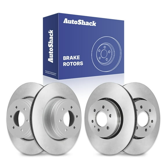 AutoShack Front & Rear Brake Rotors | Replacement for 2012-2018 Ford F-150 2.7L 3.0L 3.3L 3.5L 3.7L 5.0L 6.2L V6 V8 4WD AWD RWD | Coated | 4-PC Set | ArmorStop